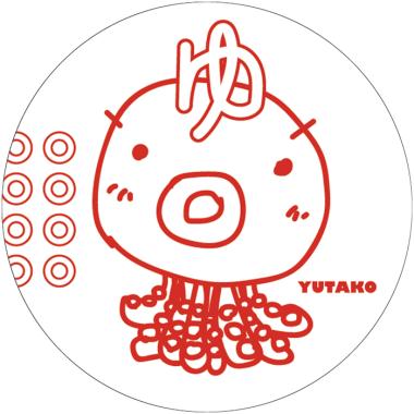 “ゆたこ” PVCステッカー(白) [Designed by てんちょ] / バッタ屋 by STAYMELLOW